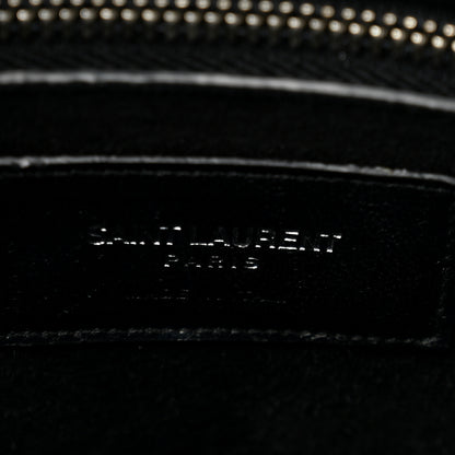 Saint Laurent Calfskin Crocodile Embossed Small Sac de Jour Black 6 of 12