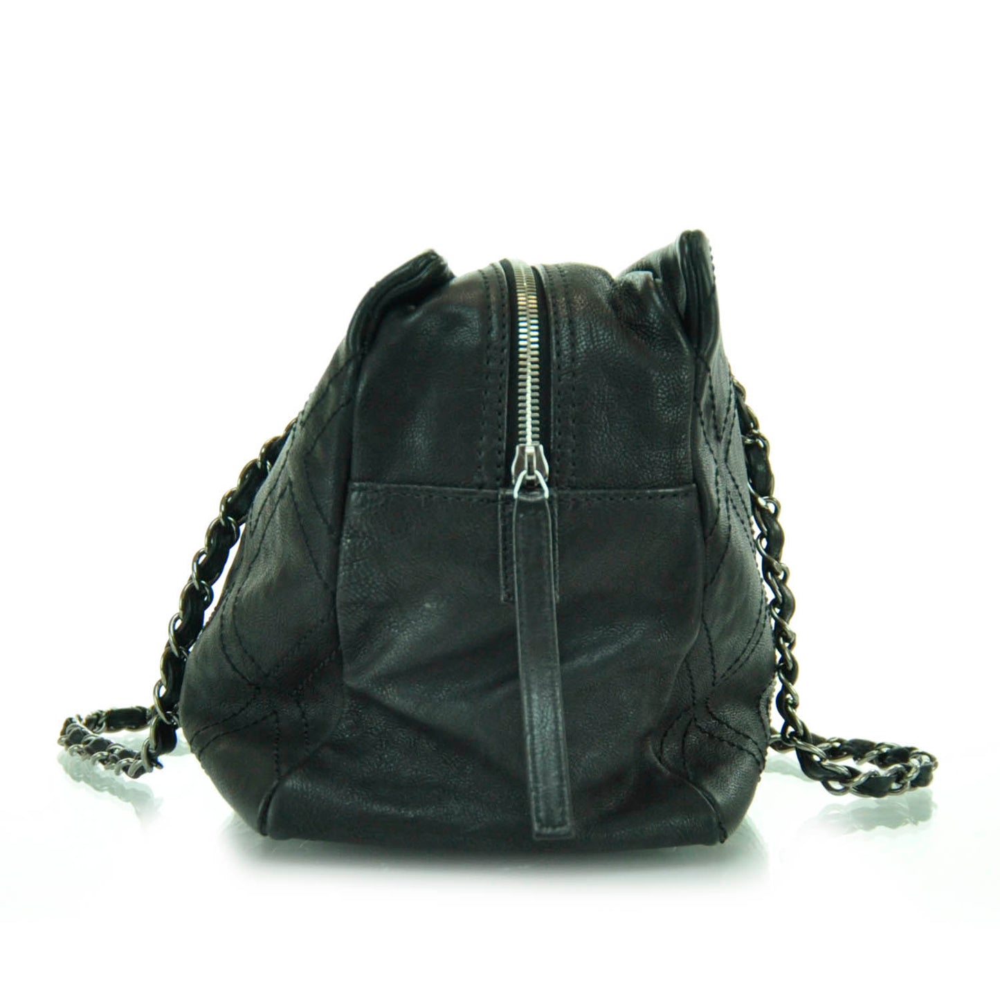 Caviar Diamond Stitch Tote Black