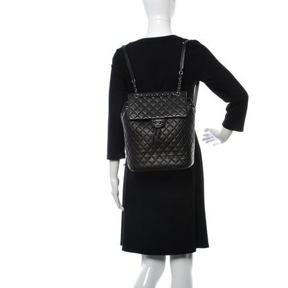 Chanel Lambskin Quilted Large Urban Spirit Backpack Black 2 of 9