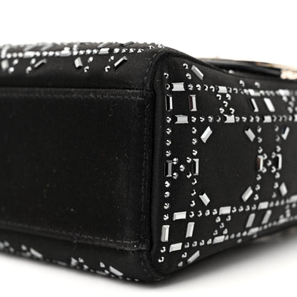 Christian Dior Satin Crystal Cannage Mini Lady Dior Black 10 of 12