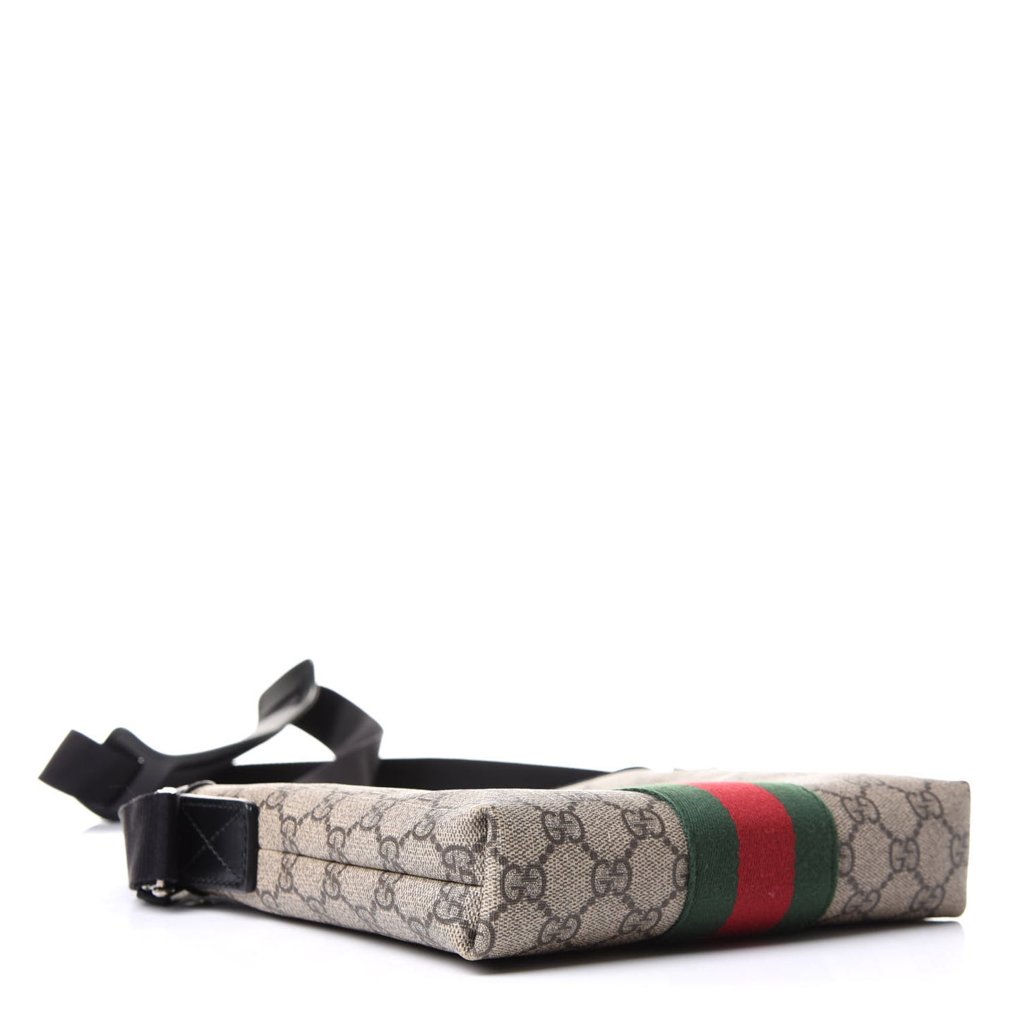 GG Supreme Monogram Web Messenger Bag Black