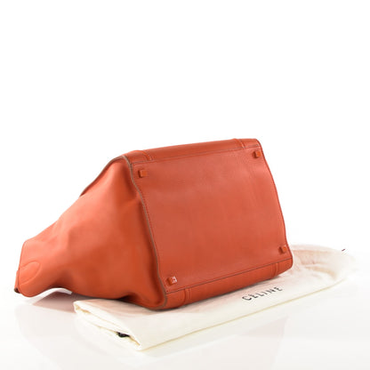 Celine Supple Calfskin Medium Phantom Luggage Orange 4 of 9