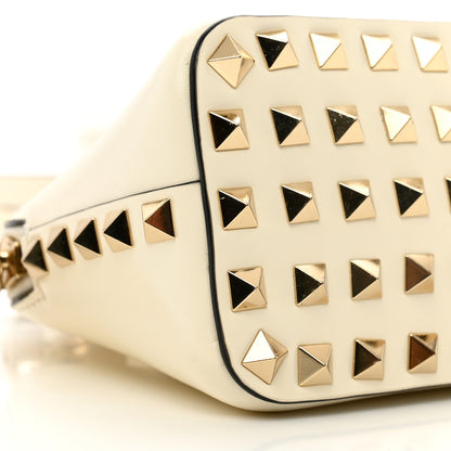Valentino Garavani Smooth Calfskin Rockstud East West Top Handle Bag Ivory 8 of 9