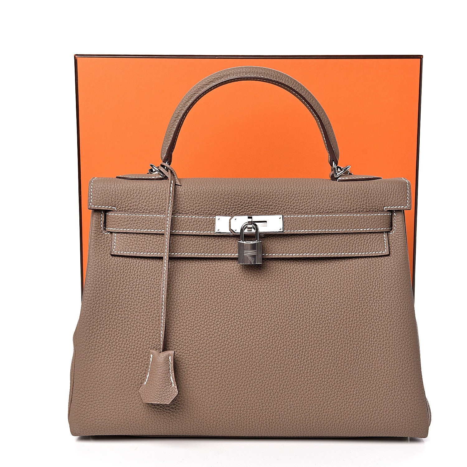 Hermes Togo Kelly Retourne 32 Etoupe 10 of 10