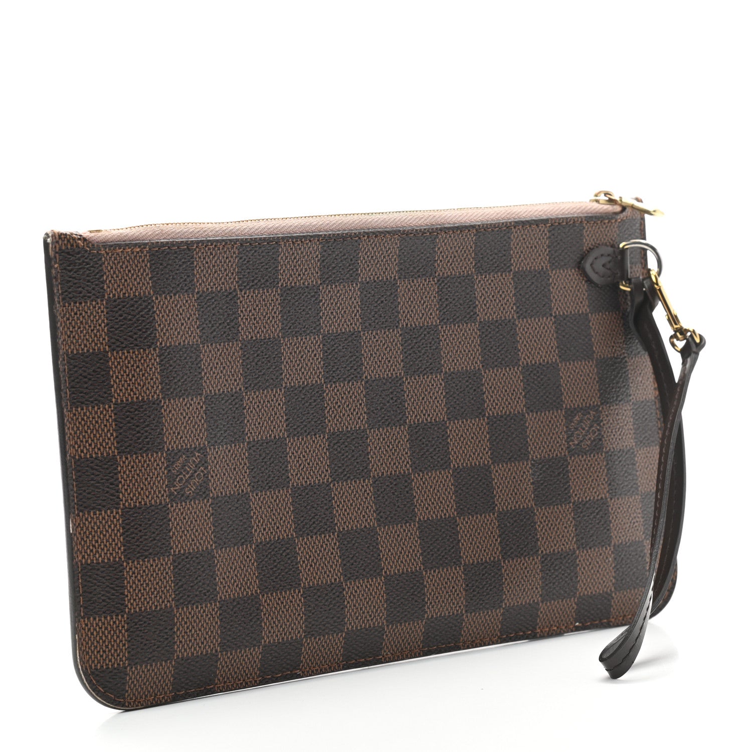 Louis Vuitton Damier Ebene Neverfull MM GM Pochette Rose Ballerine 2 of 12