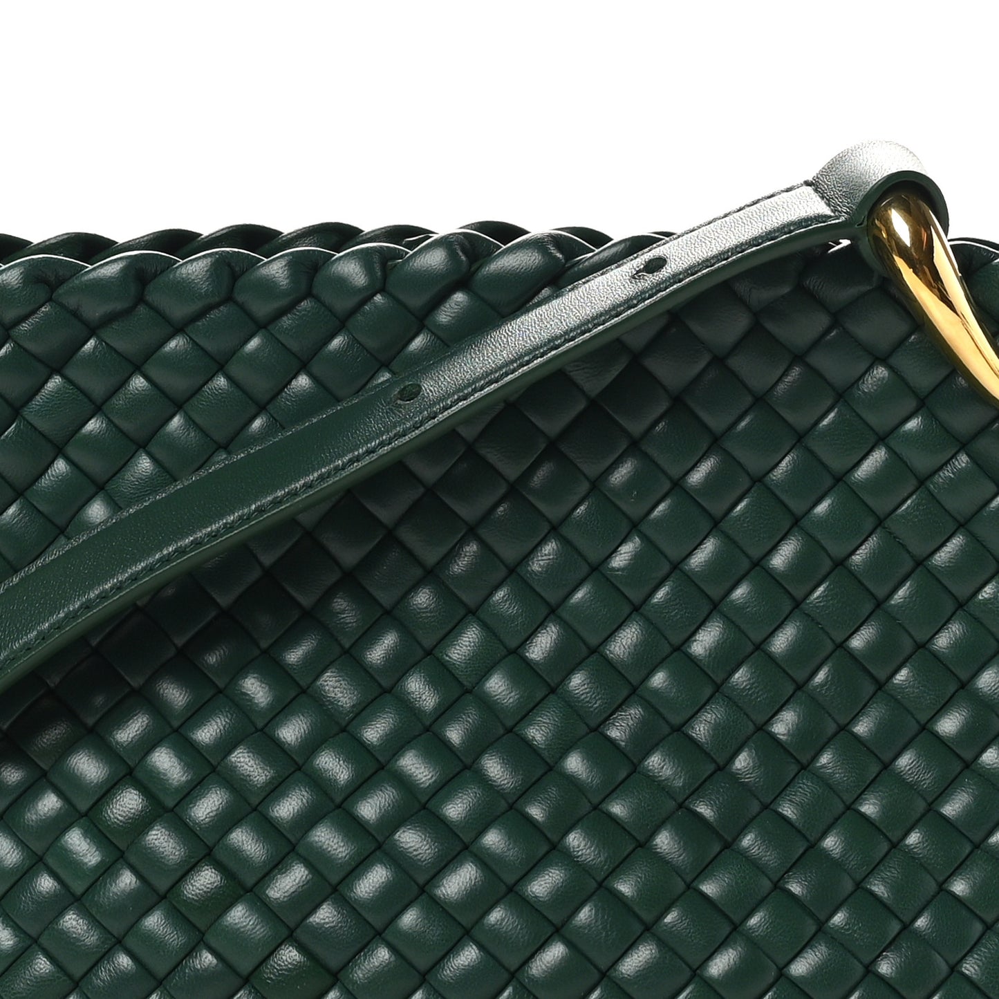 Nappa Intrecciato Small Clicker Shoulder Bag Raintree