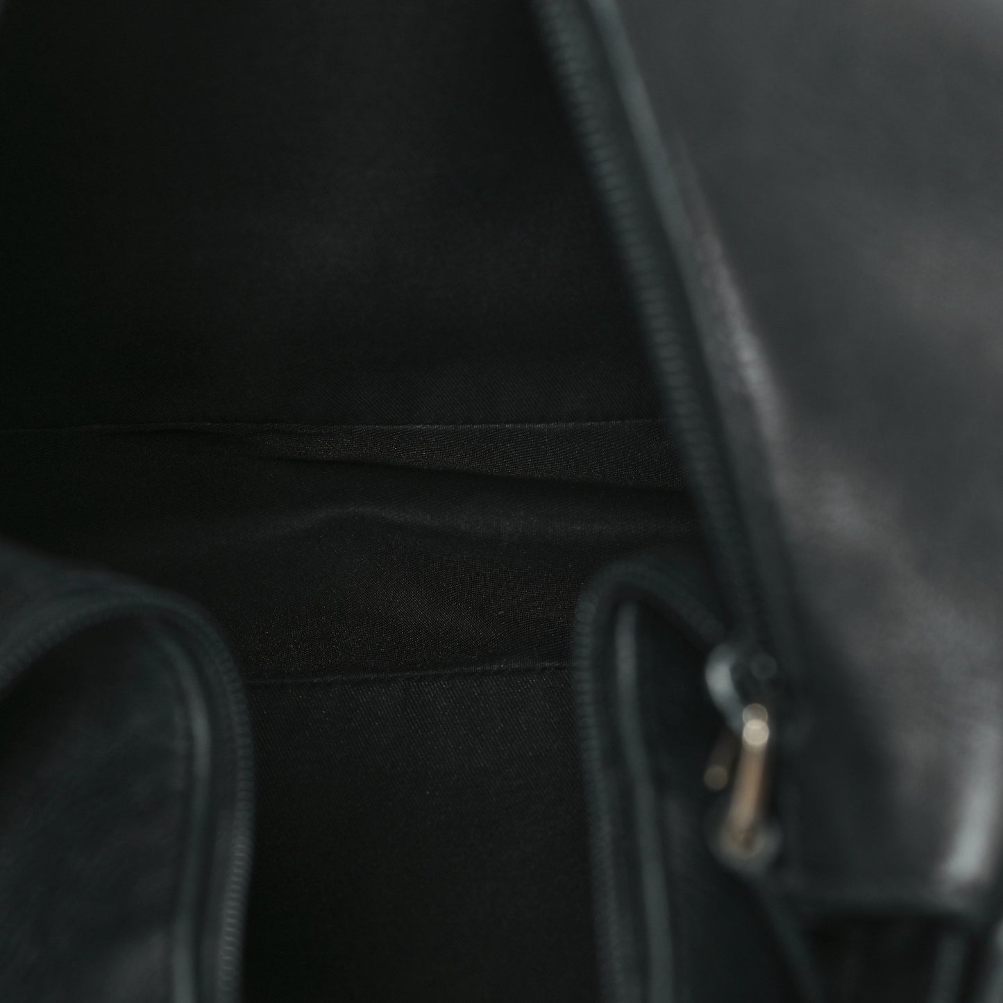 Calfskin Medium Horsebit Chain Hobo Black