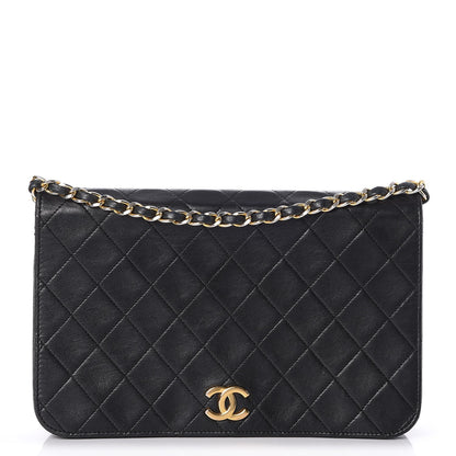 Chanel Lambskin Quilted Small Single Flap Black 1 of 9