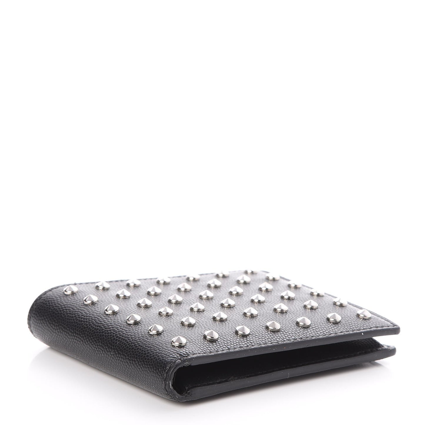 Grain De Poudre Studded Bi-Fold Wallet Black