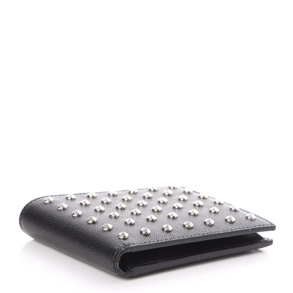 Saint Laurent Grain De Poudre Studded Bi-Fold Wallet Black 4 of 7