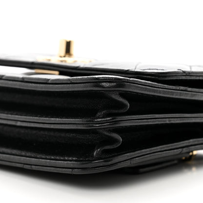 Chanel Lambskin Quilted Mini Trendy CC Wallet On Chain WOC Black 10 of 12