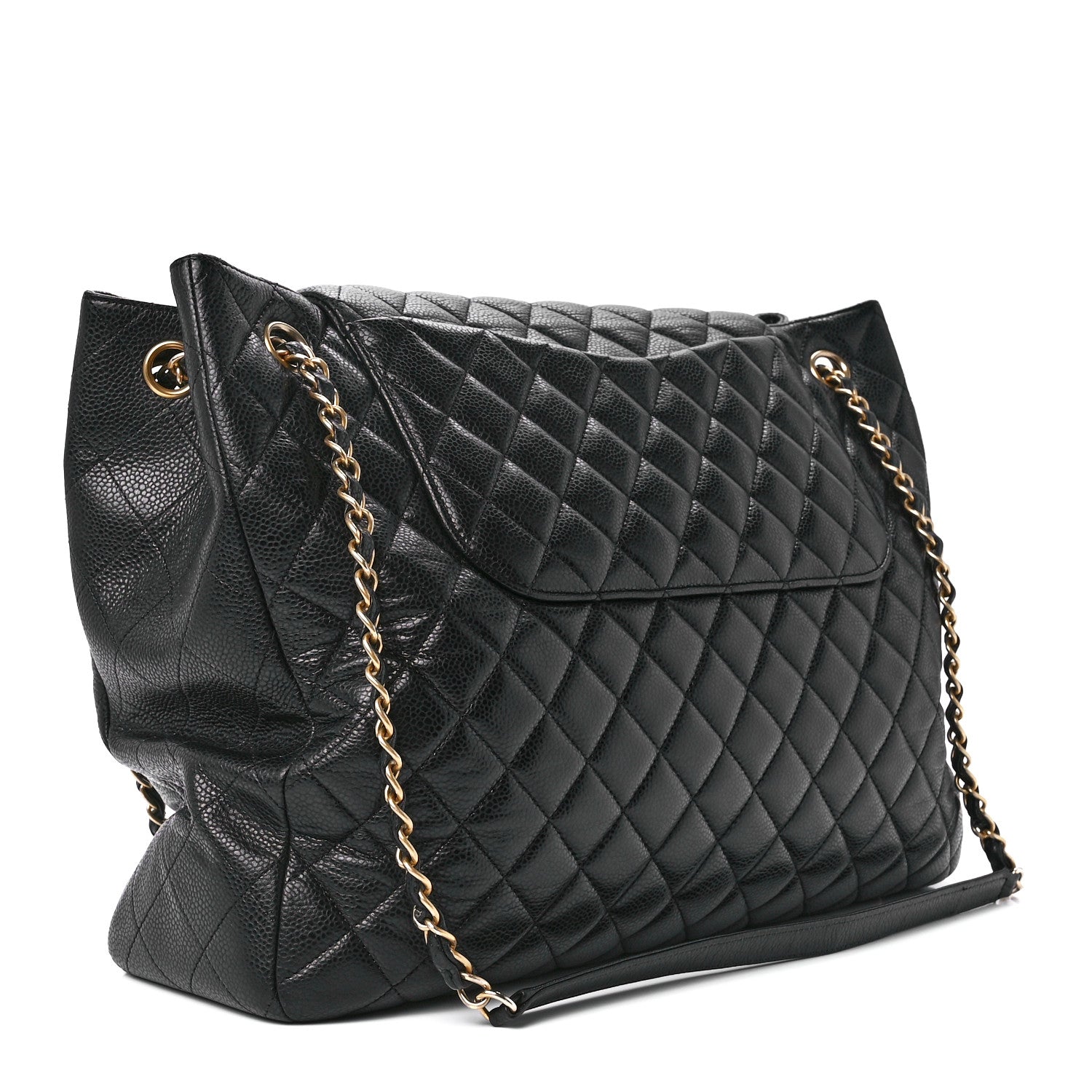 Chanel Caviar Quilted Flap Tote Black 3 of 12