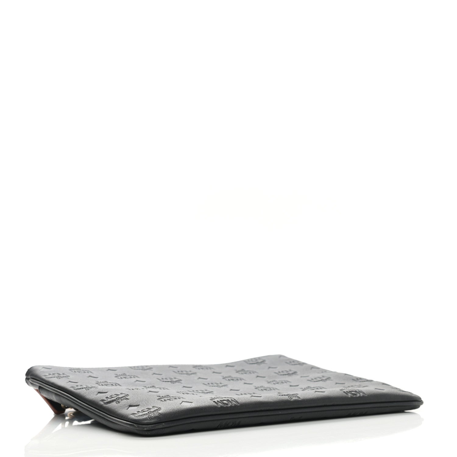 MCM Calfskin Monogram Klara Crossbody Pouch Black 4 of 12