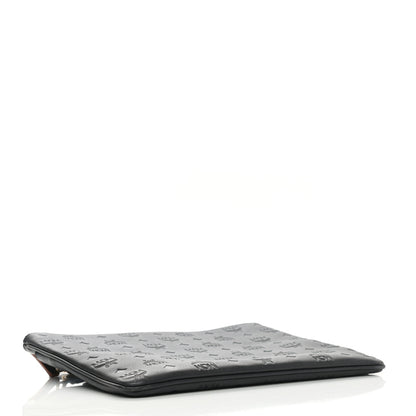 MCM Calfskin Monogram Klara Crossbody Pouch Black 4 of 12