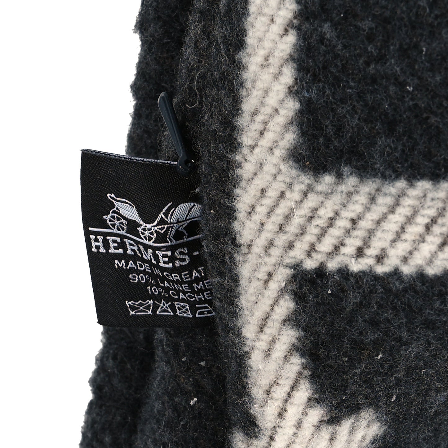 Wool Cashmere Avalon Pillow PM Ecru Gris Fonce
