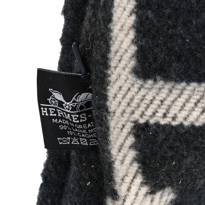 Hermes Wool Cashmere Avalon Pillow PM Ecru Gris Fonce 3 of 3