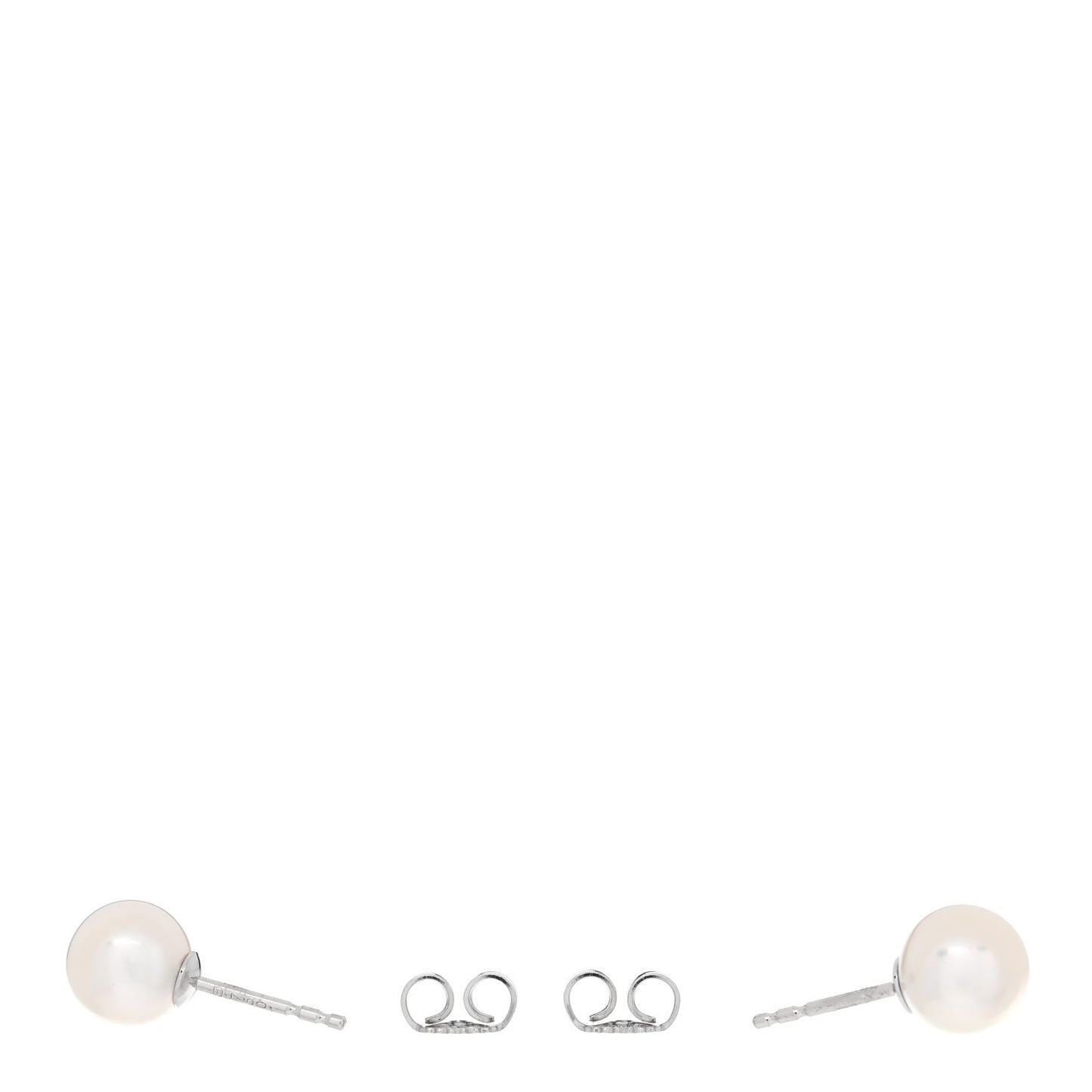 18K White Gold Akoya Cultured Pearl 7-7.5mm Earrings