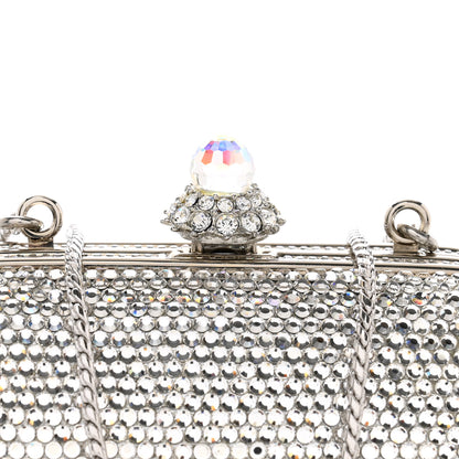 Judith Leiber Swarovski Crystal Minaudiere Clutch Silver 7 of 8