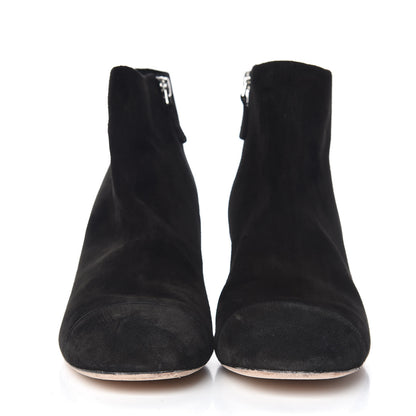 Chanel Suede Calfskin Short Boots 41 Black 2 of 11