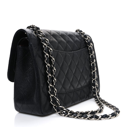 Chanel Caviar Quilted Jumbo Double Flap Black 3 of 10