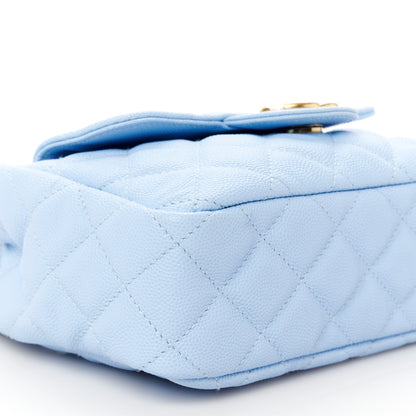 Chanel Caviar Quilted Small Wavy CC Hobo Light Blue 9 of 11