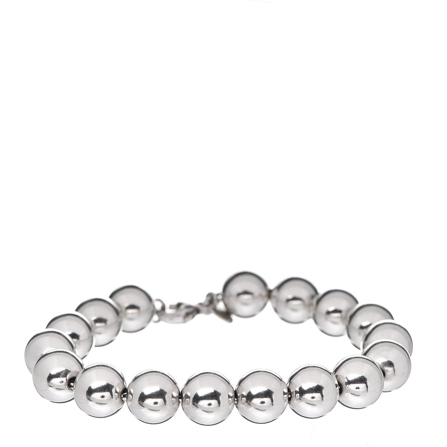 Tiffany Sterling Silver 10mm HardWear Ball Bracelet 1 of 3