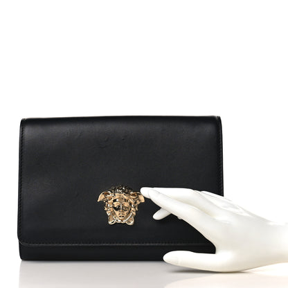 Versace Vitello Palazzo Medusa Evening Clutch Bag Black 3 of 10