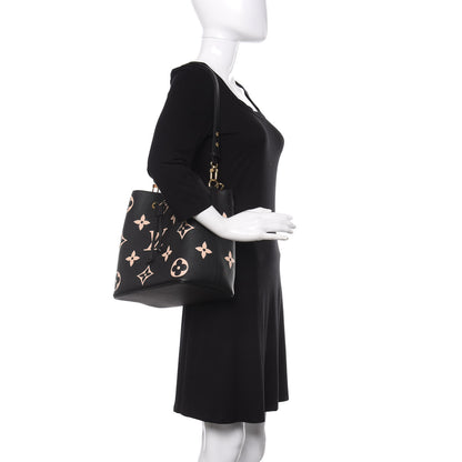 Louis Vuitton Empreinte Monogram Giant Neonoe MM Black Beige 2 of 13