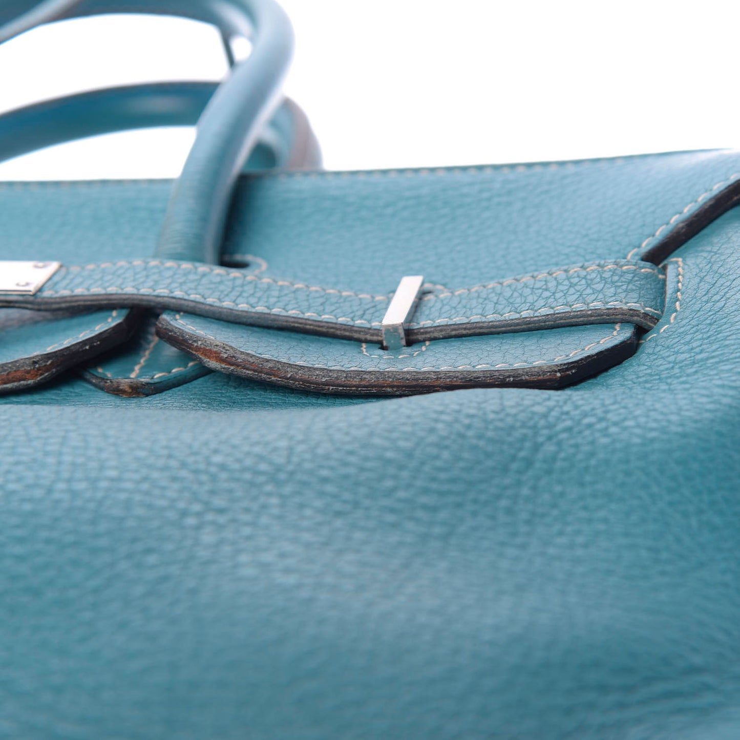 Taurillon Clemence Birkin 35 Bleu Jean