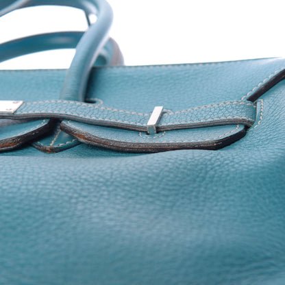 Hermes Taurillon Clemence Birkin 35 Bleu Jean 25 of 27