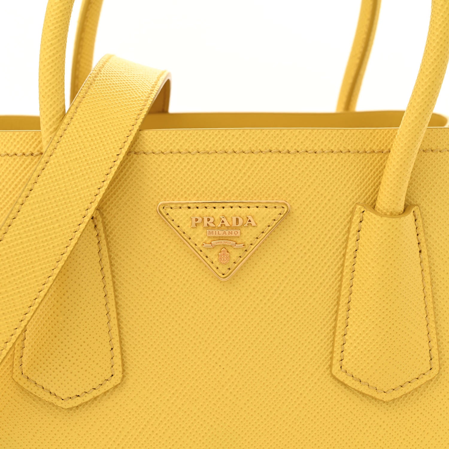 Prada Saffiano Cuir Mini Double Bag Sole 7 of 14