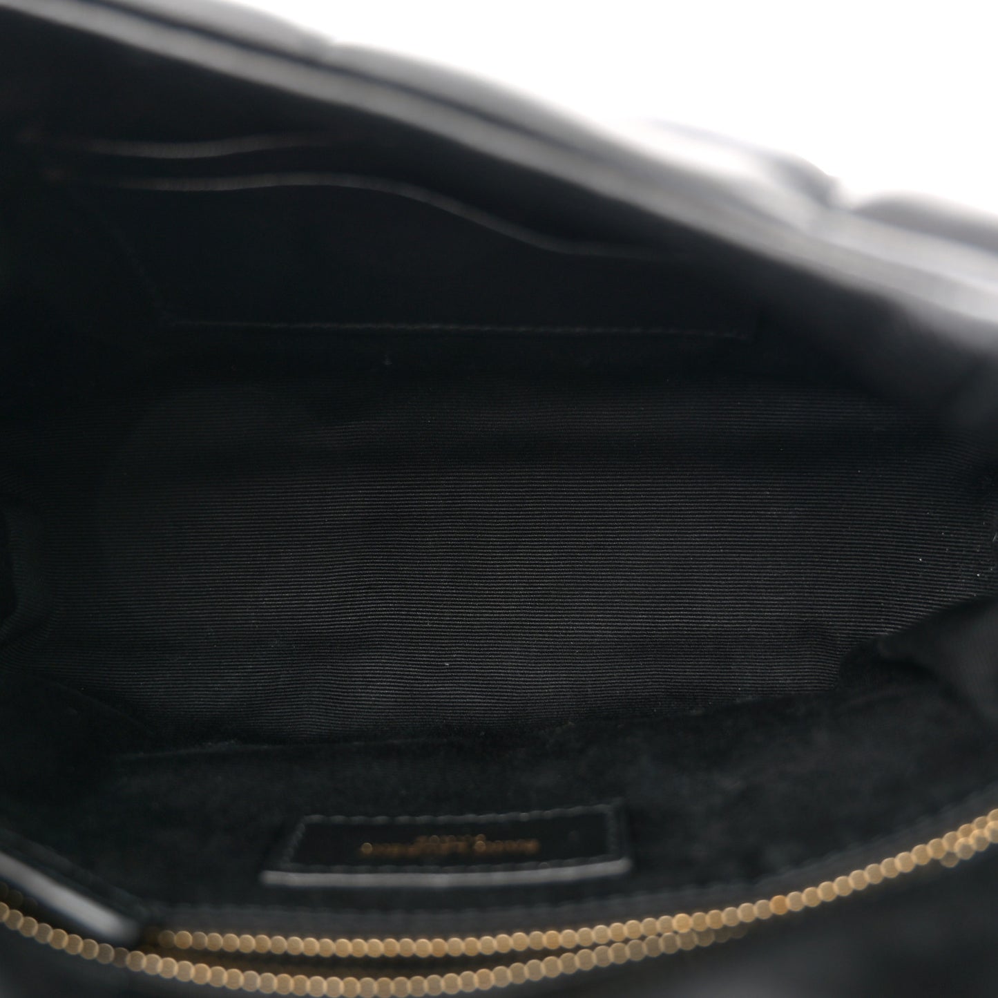 Lambskin Quilted Toy Loulou Puffer Monogram Chain Satchel Black