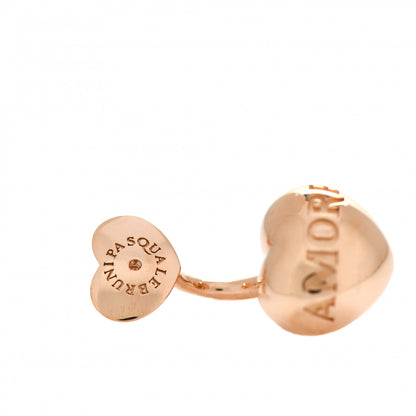 Pasquale Bruni 18K Rose Gold Enamel Amore Earrings Red 5 of 6
