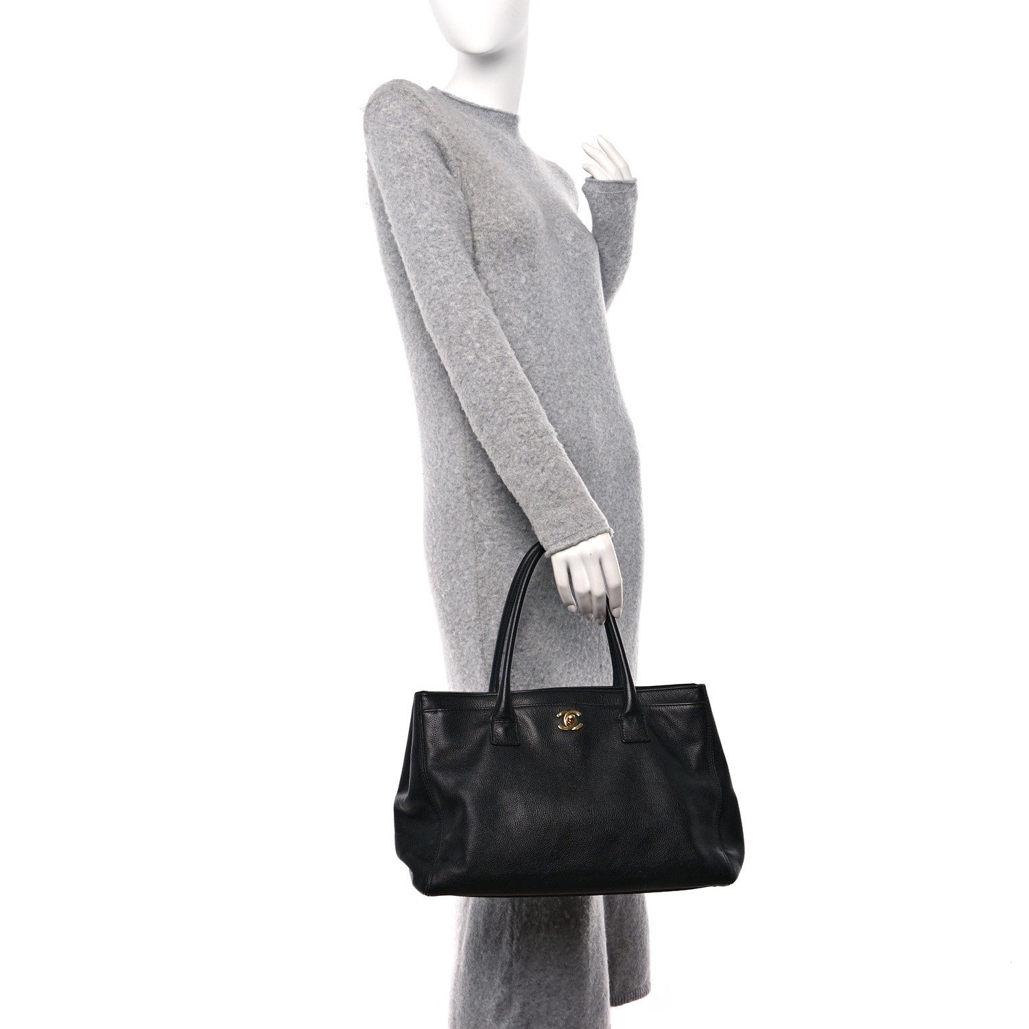 Chanel Caviar Cerf Executive Shopper Tote Black 2 of 13
