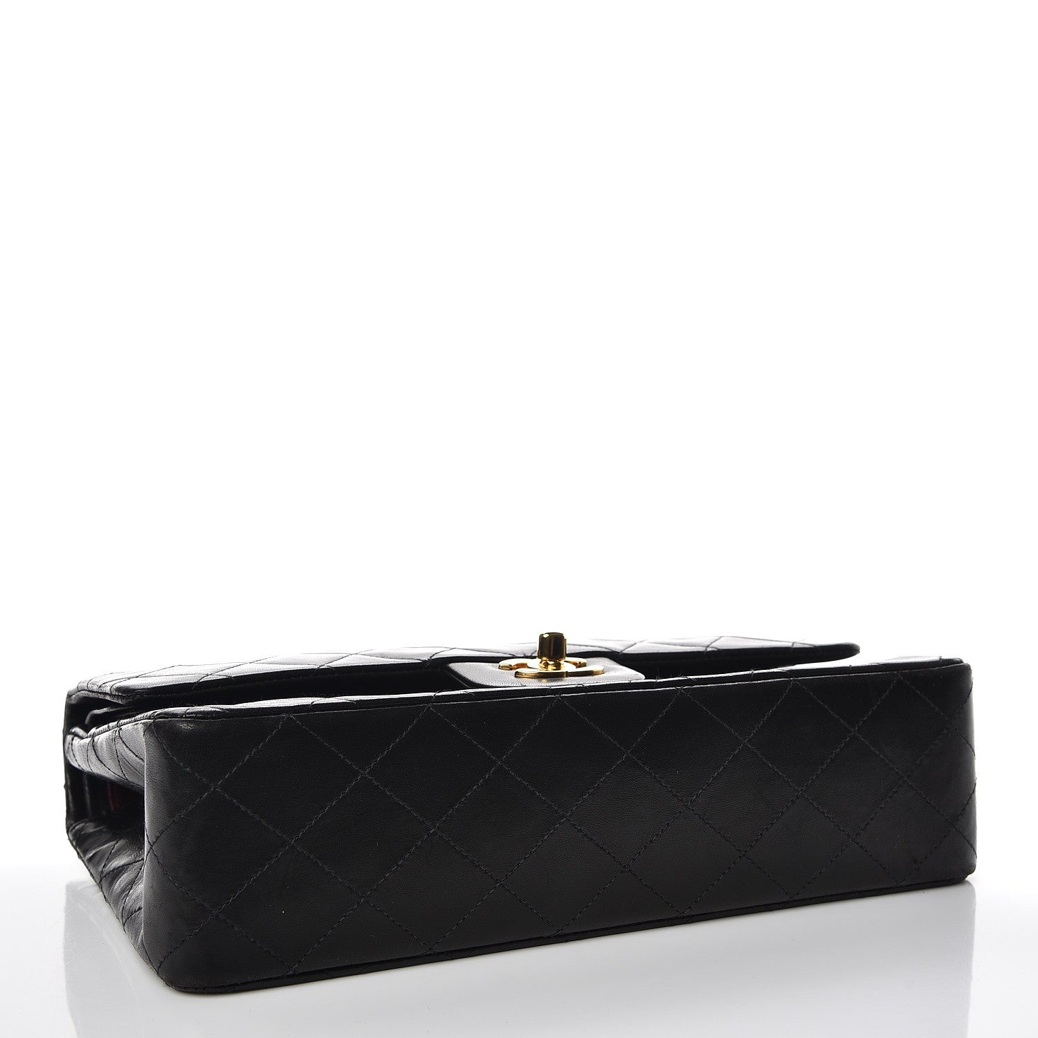 Chanel Lambskin Quilted Medium Double Flap Black 4 of 17
