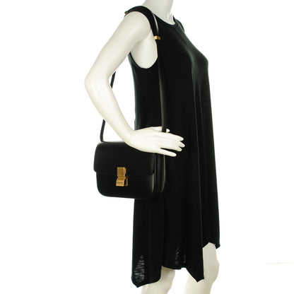 Celine Box Calfskin Medium Classic Box Flap Bag Black 2 of 9