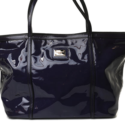 Dolce & Gabbana Patent Shopping Tote Purple 8 of 22