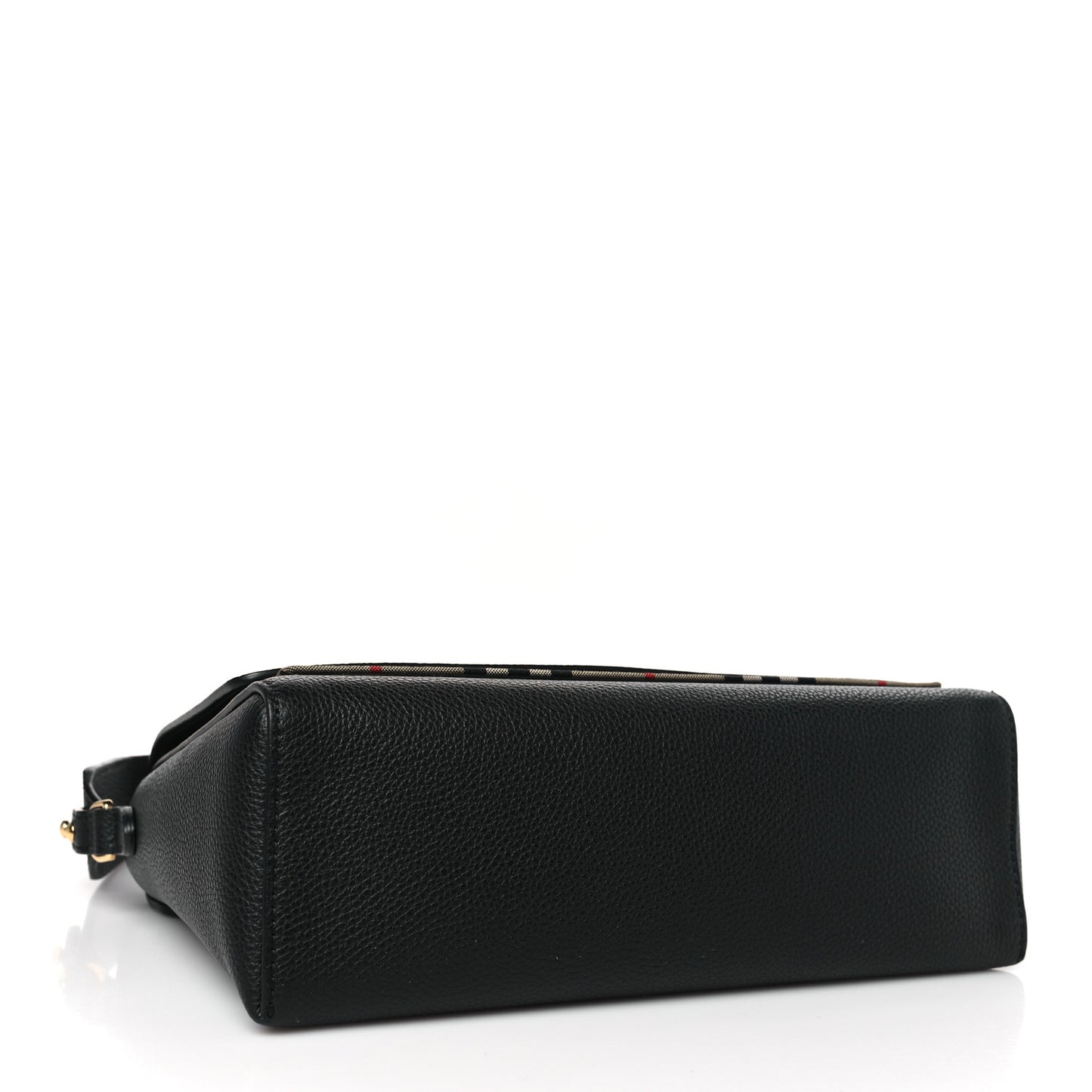 Grainy Calfskin Vintage Check Note Crossbody Bag Black