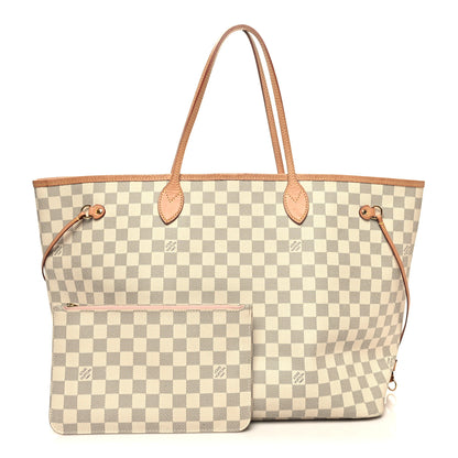 Louis Vuitton Damier Azur Neo Neverfull GM Rose Ballerine 3 of 17