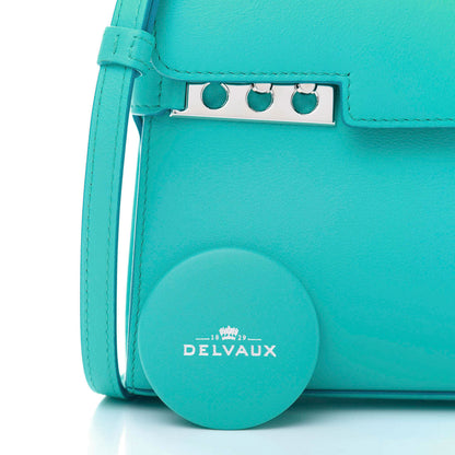 Delvaux Smooth Calfskin Mini Tempete Satchel Turquoise 9 of 15