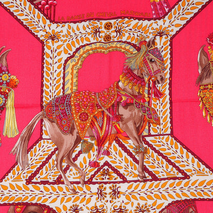 Hermes Cashmere Silk La Danse Du Cheval Marwari Shawl 140 1 of 7