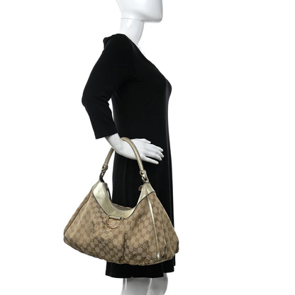 Gucci Monogram Large D Gold Hobo Gold 3 of 9