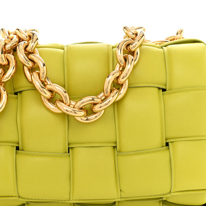 Bottega Veneta Lambskin Maxi Intreccio Padded Chain Cassette Crossbody Bag Kiwi 8 of 11