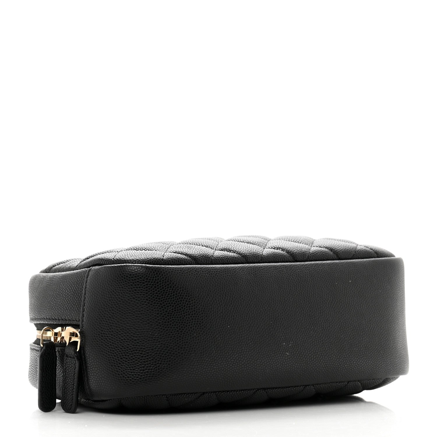 Chanel Caviar Quilted Medium Curvy Pouch Cosmetic Case Black 4 of 8