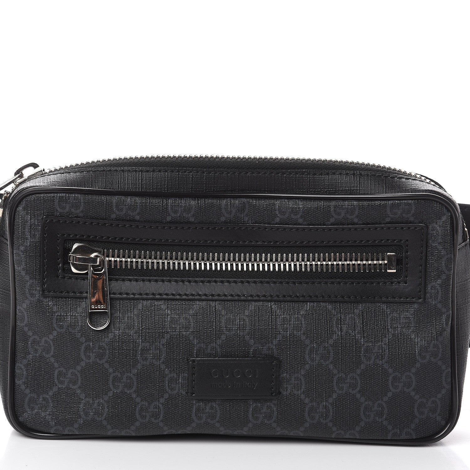 Gucci Soft GG Supreme Monogram Web Belt Bag Black Grey 6 of 8