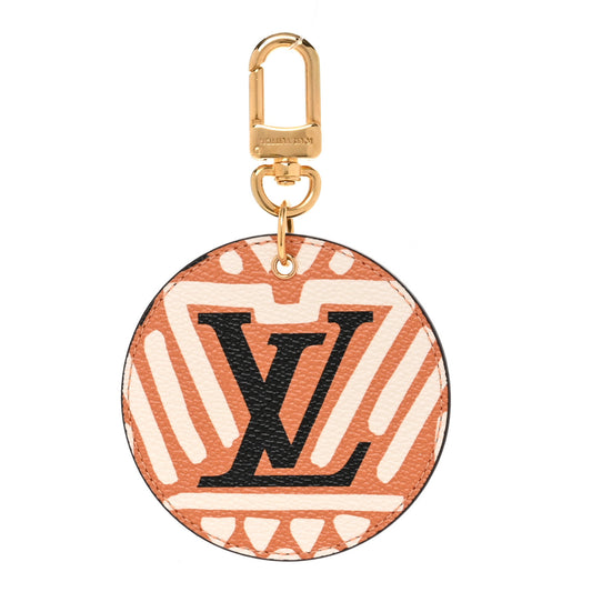 Monogram Giant Crafty Illustre Bag Charm Key Ring Creme Caramel
