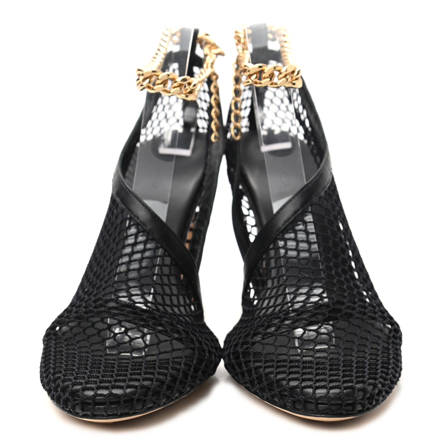 Bottega Veneta Mesh Nappa Chunky Chain Sandals 40.5 Black 2 of 7
