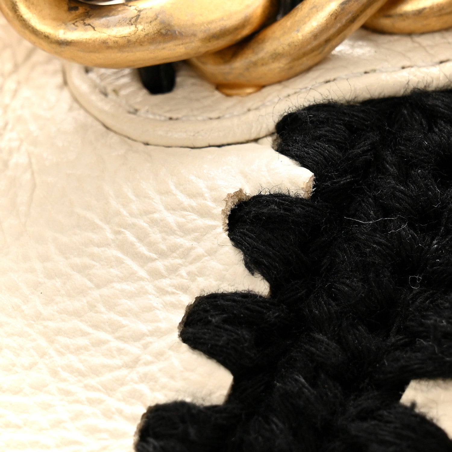 Chanel Calfskin Crochet Medium Chanel 19 Flap White Black 13 of 13