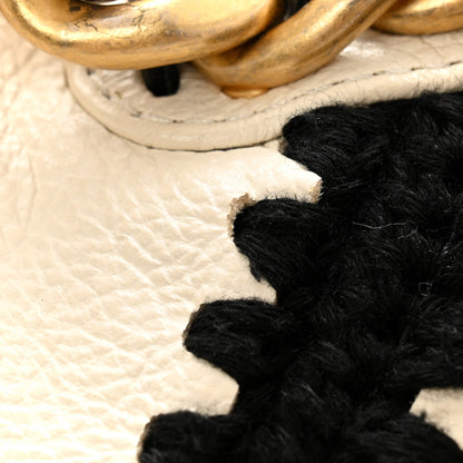 Chanel Calfskin Crochet Medium Chanel 19 Flap White Black 13 of 13