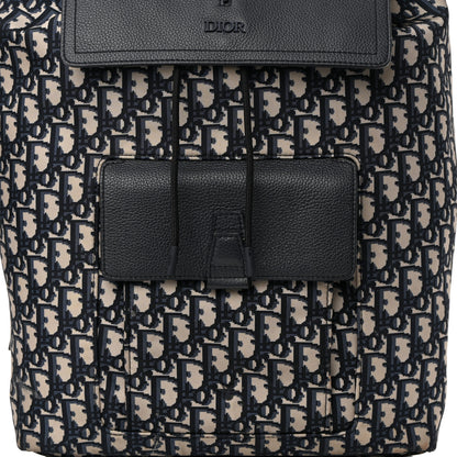 Christian Dior Technical Fabric Oblique Motion Backpack Blue 8 of 19